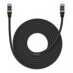 Cablu retea Baseus Braided, Cat. 7, Mufat 2xRJ45, Lungime 8 m, 10Gbps, Negru 2 - lerato.ro