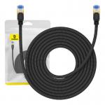 Cablu retea Baseus Braided, Cat. 7, Mufat 2xRJ45, Lungime 8 m, 10Gbps, Negru 8 - lerato.ro