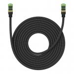 Cablu retea Baseus Braided, Cat. 8, Mufat 2xRJ45, Lungime 10 m, 40Gbps, Negru 2 - lerato.ro