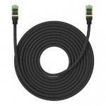 Cablu retea Baseus Braided, Cat. 8, Mufat 2xRJ45, Lungime 15 m, 40Gbps, Negru 2 - lerato.ro