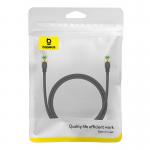 Cablu retea Baseus Braided, Cat. 8, Mufat 2xRJ45, Lungime 1 m, 40Gbps, Negru 3 - lerato.ro