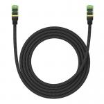 Cablu retea Baseus Braided, Cat. 8, Mufat 2xRJ45, Lungime 2 m, 40Gbps, Negru 2 - lerato.ro