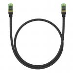 Cablu retea Baseus Braided, Cat. 8, Mufat 2xRJ45, Lungime 50 cm, 40Gbps, Negru 2 - lerato.ro