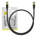Cablu retea Baseus Braided, Cat. 8, Mufat 2xRJ45, Lungime 50 cm, 40Gbps, Negru 5 - lerato.ro