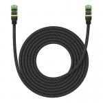Cablu retea Baseus Braided, Cat. 8, Mufat 2xRJ45, Lungime 5 m, 40Gbps, Negru 2 - lerato.ro