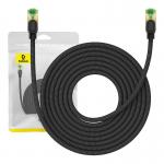 Cablu retea Baseus Braided, Cat. 8, Mufat 2xRJ45, Lungime 8 m, 40Gbps, Negru 7 - lerato.ro