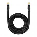 Cablu retea Baseus Ethernet, Round, Cat. 5, Mufat 2xRJ45, UTP, Lungime 10 m, 1Gbps, Negru 2 - lerato.ro