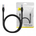 Cablu retea Baseus Ethernet, Round, Cat. 5, Mufat 2xRJ45, UTP, Lungime 1 m, 1Gbps, Negru 5 - lerato.ro
