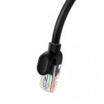 Cablu retea Baseus Ethernet, Round, Cat. 5, Mufat 2xRJ45, UTP, Lungime 1 m, 1Gbps, Negru 3 - lerato.ro