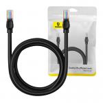 Cablu retea Baseus Ethernet, Round, Cat. 5, Mufat 2xRJ45, UTP, Lungime 2 m, 1Gbps, Negru 7 - lerato.ro