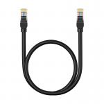 Cablu retea Baseus Ethernet, Round, Cat. 5, Mufat 2xRJ45, UTP, Lungime 50 cm, 1Gbps, Negru 2 - lerato.ro