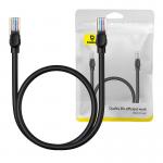 Cablu retea Baseus Ethernet, Round, Cat. 5, Mufat 2xRJ45, UTP, Lungime 50 cm, 1Gbps, Negru 5 - lerato.ro