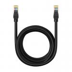 Cablu retea Baseus Ethernet, Round, Cat. 5, Mufat 2xRJ45, UTP, Lungime 5 m, 1Gbps, Negru 2 - lerato.ro