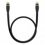Cablu retea Baseus Ethernet, Flat, Cat. 7, Mufat 2xRJ45, UTP, Lungime 1.5 m, 10Gbps, Negru 2 - lerato.ro