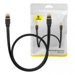 Cablu retea Baseus Ethernet, Flat, Cat. 7, Mufat 2xRJ45, UTP, Lungime 1.5 m, 10Gbps, Negru 7 - lerato.ro