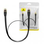 Cablu retea Baseus Ethernet, Flat, Cat. 7, Mufat 2xRJ45, UTP, Lungime 1 m, 10Gbps, Negru 8 - lerato.ro