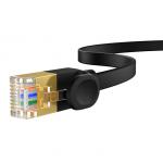 Cablu retea Baseus Ethernet, Flat, Cat. 7, Mufat 2xRJ45, UTP, Lungime 1 m, 10Gbps, Negru 7 - lerato.ro