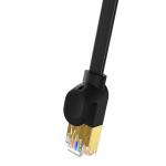 Cablu retea Baseus Ethernet, Flat, Cat. 7, Mufat 2xRJ45, UTP, Lungime 1 m, 10Gbps, Negru 4 - lerato.ro