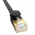 Cablu retea Baseus Ethernet, Flat, Cat. 7, Mufat 2xRJ45, UTP, Lungime 1 m, 10Gbps, Negru 5 - lerato.ro
