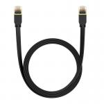 Cablu retea Baseus Ethernet, Flat, Cat. 7, Mufat 2xRJ45, UTP, Lungime 3 m, 10Gbps, Negru 2 - lerato.ro