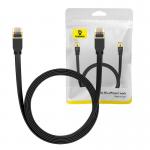 Cablu retea Baseus Ethernet, Flat, Cat. 7, Mufat 2xRJ45, UTP, Lungime 3 m, 10Gbps, Negru 8 - lerato.ro