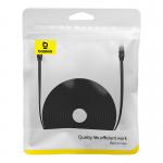 Cablu retea Baseus Ethernet, Flat, Cat. 6, Mufat 2xRJ45, Lungime 30 m, 1Gbps, Negru 9 - lerato.ro