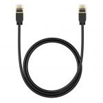 Cablu retea Baseus Ethernet, Cat. 7, Mufat 2xRJ45, Lungime 1 m, 10Gbps, Negru 2 - lerato.ro