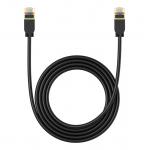 Cablu retea Baseus Ethernet, Cat. 7, Mufat 2xRJ45, Lungime 2 m, 10Gbps, Negru 2 - lerato.ro