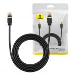 Cablu retea Baseus Ethernet, Cat. 7, Mufat 2xRJ45, Lungime 2 m, 10Gbps, Negru 4 - lerato.ro