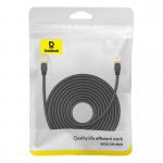 Cablu retea Baseus Ethernet, Cat. 8, Mufat 2xRJ45, Lungime 10 m, 40Gbps, Negru 6 - lerato.ro