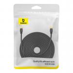 Cablu retea Baseus Ethernet, Cat. 8, Mufat 2xRJ45, Lungime 20 m, 40Gbps, Negru 5 - lerato.ro