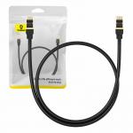 Cablu retea Baseus Ethernet, Cat. 8, Mufat 2xRJ45, Lungime 50 cm, 40Gbps, Negru 7 - lerato.ro