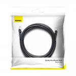 Cablu retea Baseus Ethernet Cat. 6, mufat 2xRJ45, lungime 1m, negru