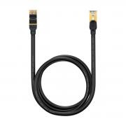 Cablu retea Baseus Speed Seven Ethernet, Cat. 7, Mufat 2xRJ45, S/FTP, Lungime 1.5 m, 10Gbps, Negru