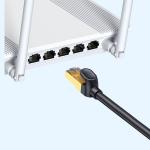 Cablu retea Baseus Speed Seven Ethernet, Cat. 7, Mufat 2xRJ45, S/FTP, Lungime 1 m, 10Gbps, Negru