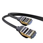 Cablu retea Baseus Speed Seven Ethernet, Cat. 7, Mufat 2xRJ45, S/FTP, Lungime 1 m, 10Gbps, Negru