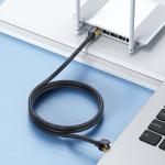 Cablu retea Baseus Speed Seven Ethernet, Cat. 7, Mufat 2xRJ45, S/FTP, Lungime 1 m, 10Gbps, Negru 10 - lerato.ro