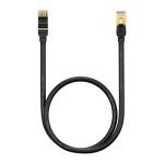 Cablu retea Baseus Speed Seven Ethernet, Cat. 7, Mufat 2xRJ45, S/FTP, Lungime 50 cm, 10Gbps, Negru 2 - lerato.ro