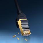 Cablu retea Baseus Speed Seven Ethernet, Cat. 7, Mufat 2xRJ45, S/FTP, Lungime 50 cm, 10Gbps, Negru