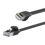 Cablu retea Baseus Speed Six Ethernet, Cat. 6, Mufat 2xRJ45, Lungime 1.5 m, Flat, 1Gbps, Negru