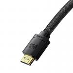 Cablu video Baseus High Definition, HDMI 2.1 tata - HDMI 2.1 tata, 8K, 60Hz, 48Gbps, 3D, HDR, 1m, Negru 5 - lerato.ro