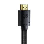 Cablu video Baseus High Definition, HDMI 2.1 tata - HDMI 2.1 tata, 8K, 60Hz, 48Gbps, 3D, HDR, 2m, Negru 4 - lerato.ro