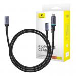 Cablu extender pentru transfer de date Baseus High Definition, USB-C tata la USB-C mama, 4K, 60Hz, 100W, 10Gbps, 1m, Negru 8 - lerato.ro