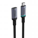 Cablu extender pentru transfer de date Baseus High Definition, USB-C tata la USB-C mama, 4K, 60Hz, 100W, 10Gbps, 1m, Negru 13 - lerato.ro
