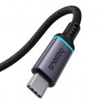 Cablu extender pentru transfer de date Baseus High Definition, USB-C tata la USB-C mama, 4K, 60Hz, 100W, 10Gbps, 1m, Negru 9 - lerato.ro