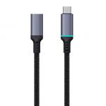 Cablu extender pentru transfer de date Baseus High Definition, USB-C tata la USB-C mama, 4K, 60Hz, 100W, 10Gbps, 1m, Negru 5 - lerato.ro