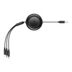 Cablu pentru incarcare si transfer de date 3 in 1 Baseus Bright Mirror 2, USB - Micro-USB/Lightning/USB Type-C, 3.5A, 1.1m, Negru 4 - lerato.ro