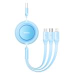 Cablu pentru incarcare si transfer de date 3 in 1 Baseus Bright Mirror 2, USB - Micro-USB/Lightning/USB Type-C, 3.5A, 1.1m, Albastru 3 - lerato.ro