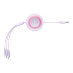 Cablu pentru incarcare si transfer de date 3 in 1 Baseus Bright Mirror 2, USB - Micro-USB/Lightning/USB Type-C, 3.5A, 1.1m, Mov 5 - lerato.ro