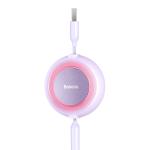Cablu pentru incarcare si transfer de date 3 in 1 Baseus Bright Mirror 2, USB - Micro-USB/Lightning/USB Type-C, 3.5A, 1.1m, Mov 7 - lerato.ro